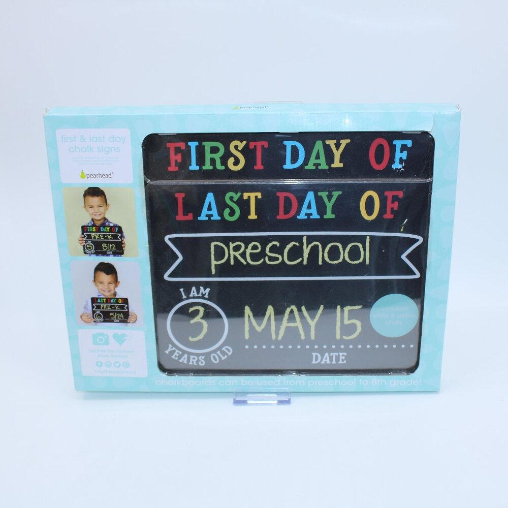First & Last Day of School Chalkboard Sign (8.5x11 inches, Double-Sided)